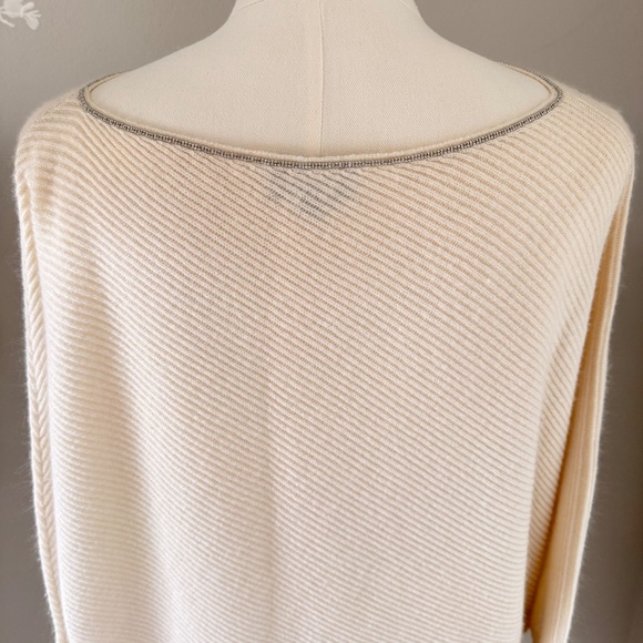 TSE x Saks Fifth Avenue Cashmere Jewel Sweater in White, Sz XL - Picture 11 of 12